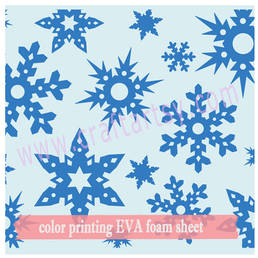 craft  EVA foam with printed snowflake pattern